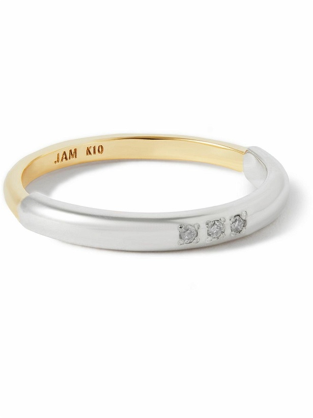Photo: Jam Homemade - Silver and Gold-Plated Diamond Ring - Gold