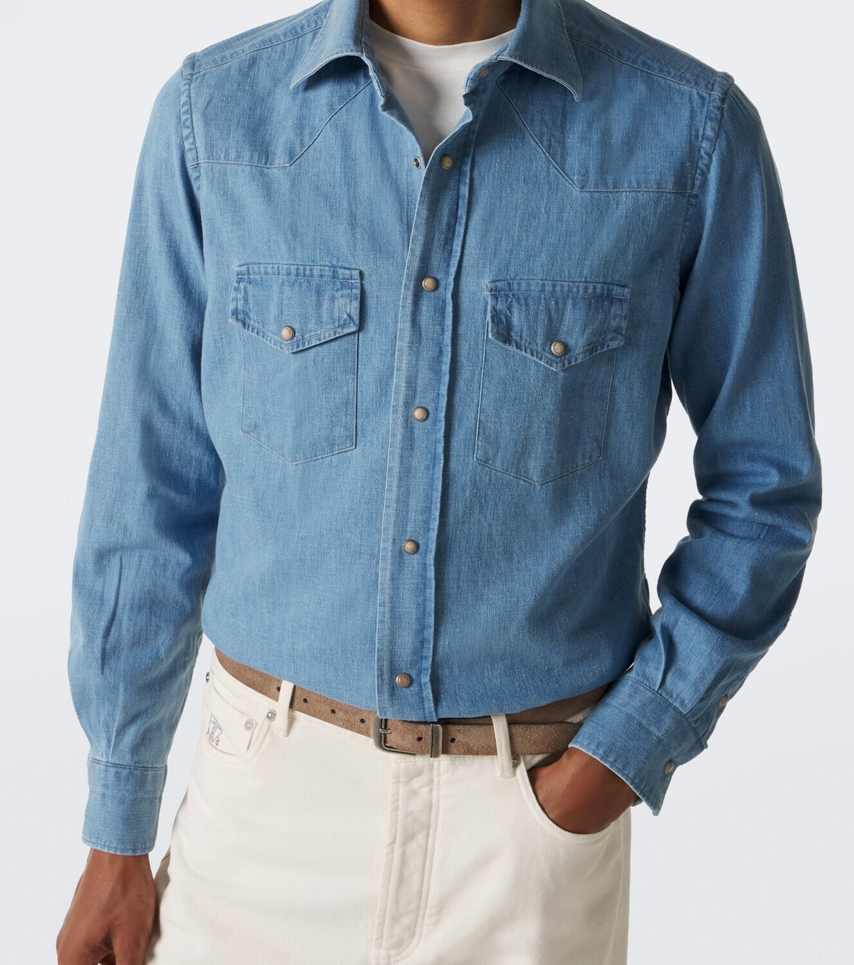 Eleventy Denim Western shirt