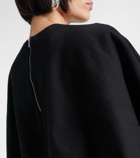 Jil Sander Caped cotton midi dress