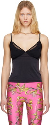 Versace Jeans Couture Black Logo Hardware Tank Top