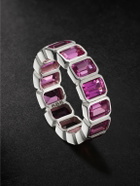42 Suns - 14-Karat White Gold Pink Sapphire Eternity Ring - Pink