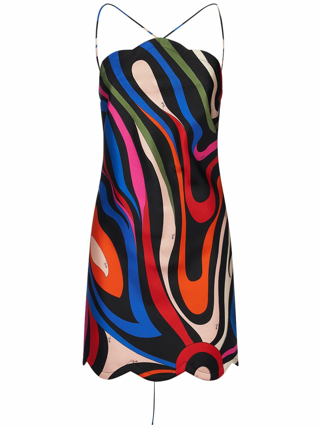 PUCCI Iride-print cotton minidress - Red