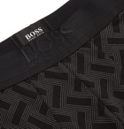 Hugo Boss - Printed Stretch Cotton and Modal-Blend Jersey Boxer Briefs - Black