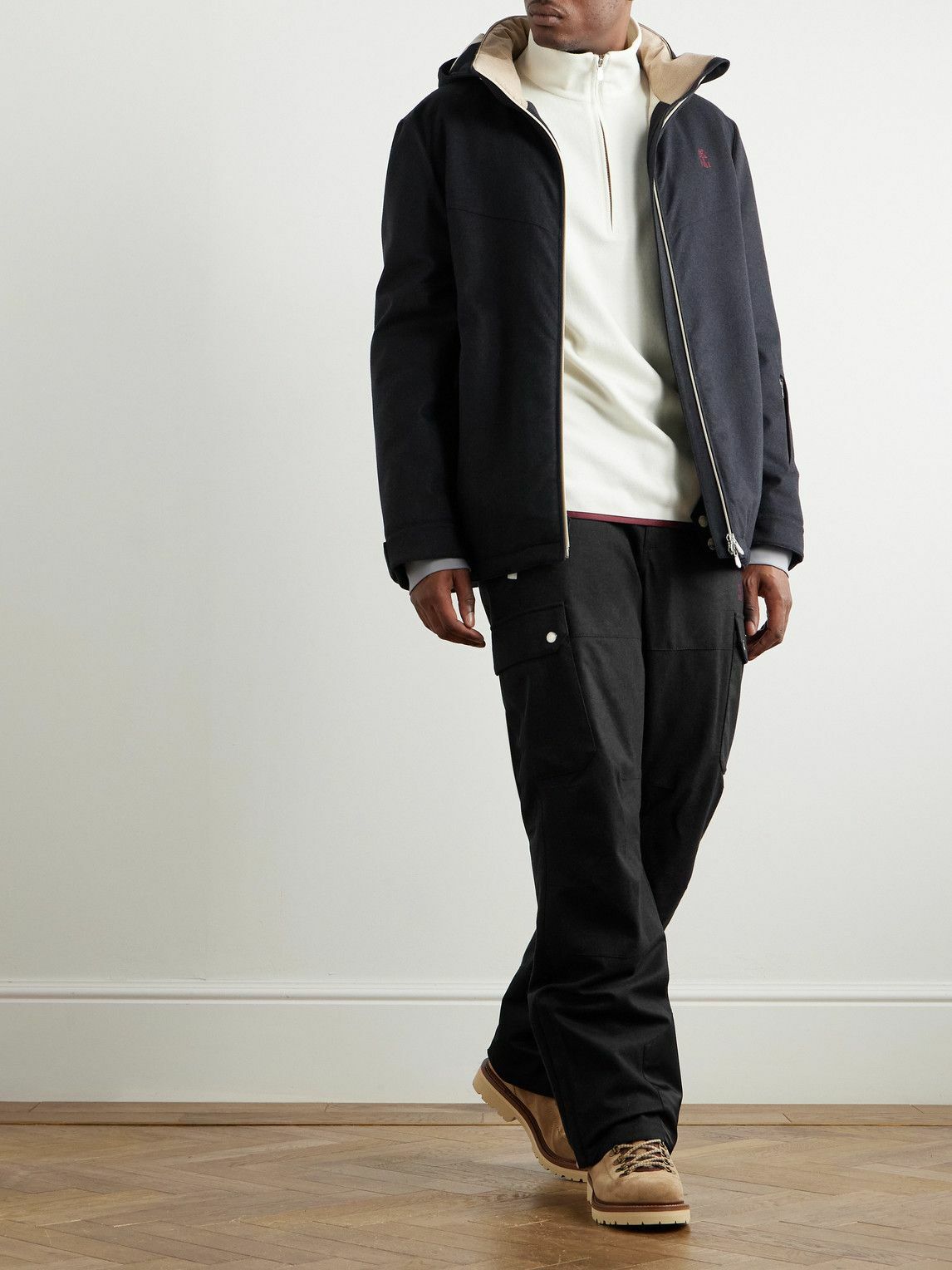 Brunello Cucinelli - Straight-Leg Shell-Trimmed Wool Ski Pants - Gray