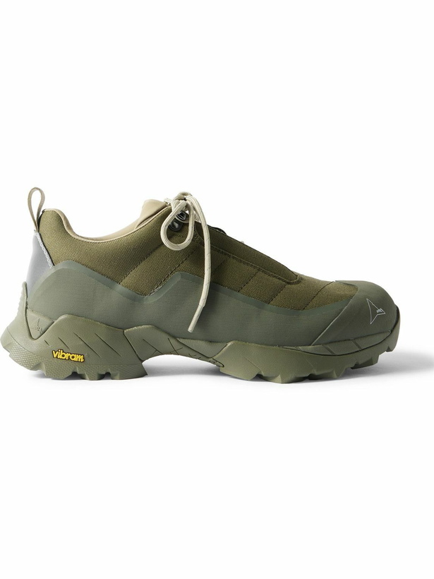 Photo: ROA - Katharina Rubber and Leather-Trimmed CORDURA® Hiking Sneakers - Green