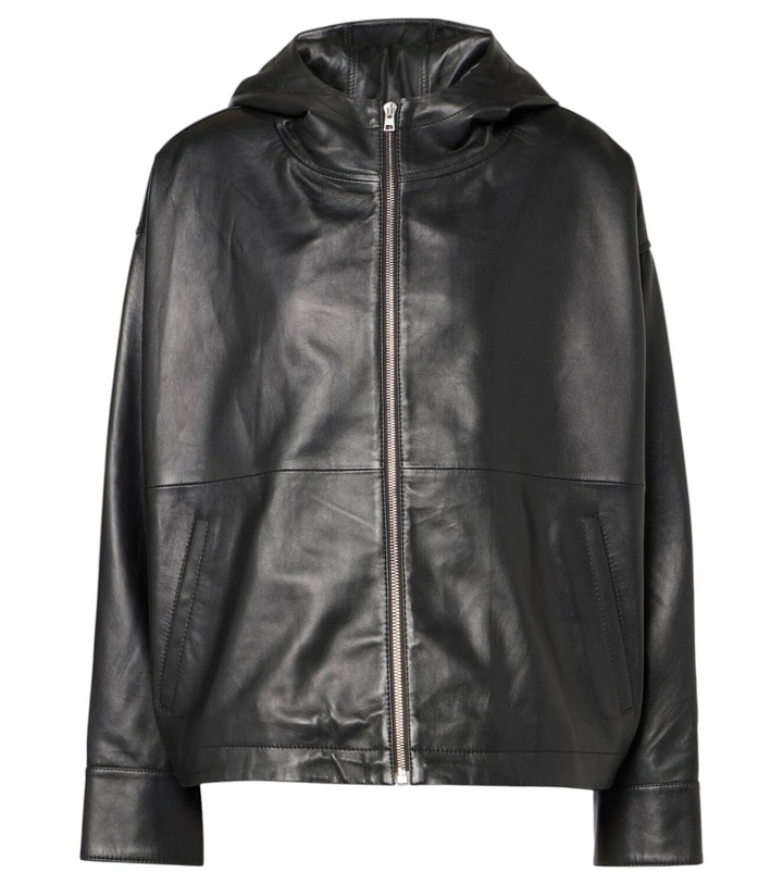 Photo: Yves Salomon Hooded leather jacket