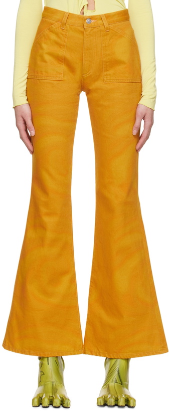 Photo: AVAVAV Yellow Flared Mom Jeans