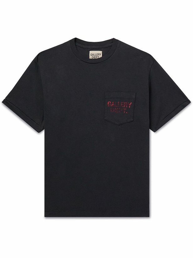 Photo: Gallery Dept. - Logo-Print Cotton-Jersey T-Shirt - Black