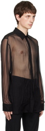 Valentino Black Sheer Shirt