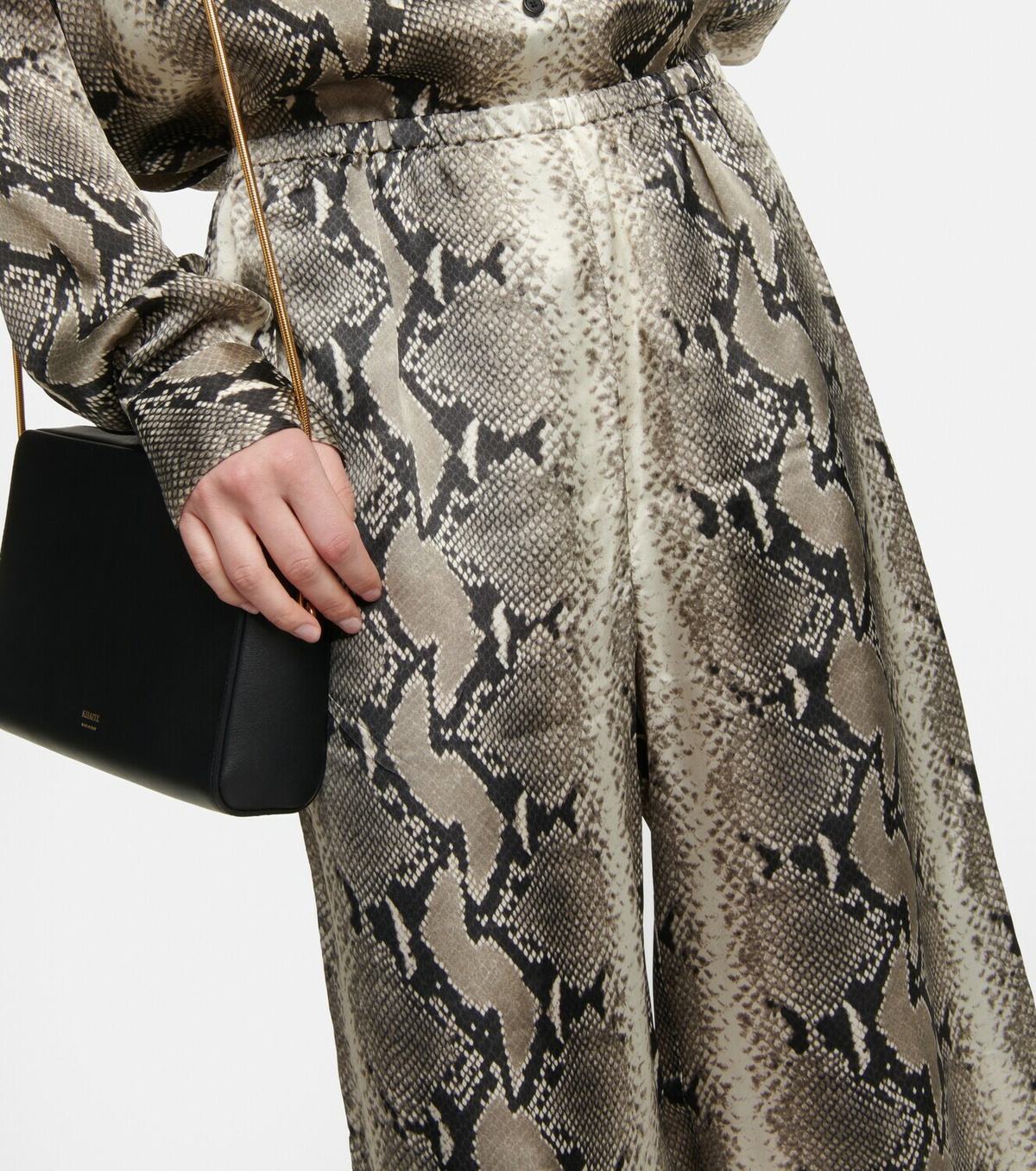 【送料&関税込】Khaite Mindy Wide Leg Trousers Khaite - Mindy snake-print wide-leg pants Khaite