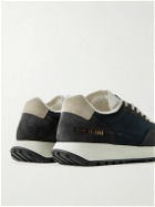 Common Projects - Track Classic Nubuck-Trimmed Suede and Ripstop Sneakers - Blue