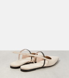 Brunello Cucinelli Leather slingback ballet flats