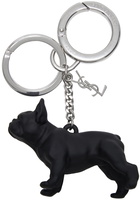 Saint Laurent Black Dog Keychain