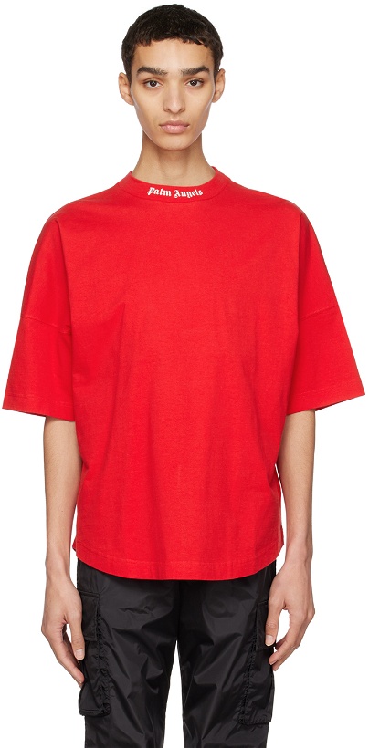 Photo: Palm Angels Red Oversized T-Shirt