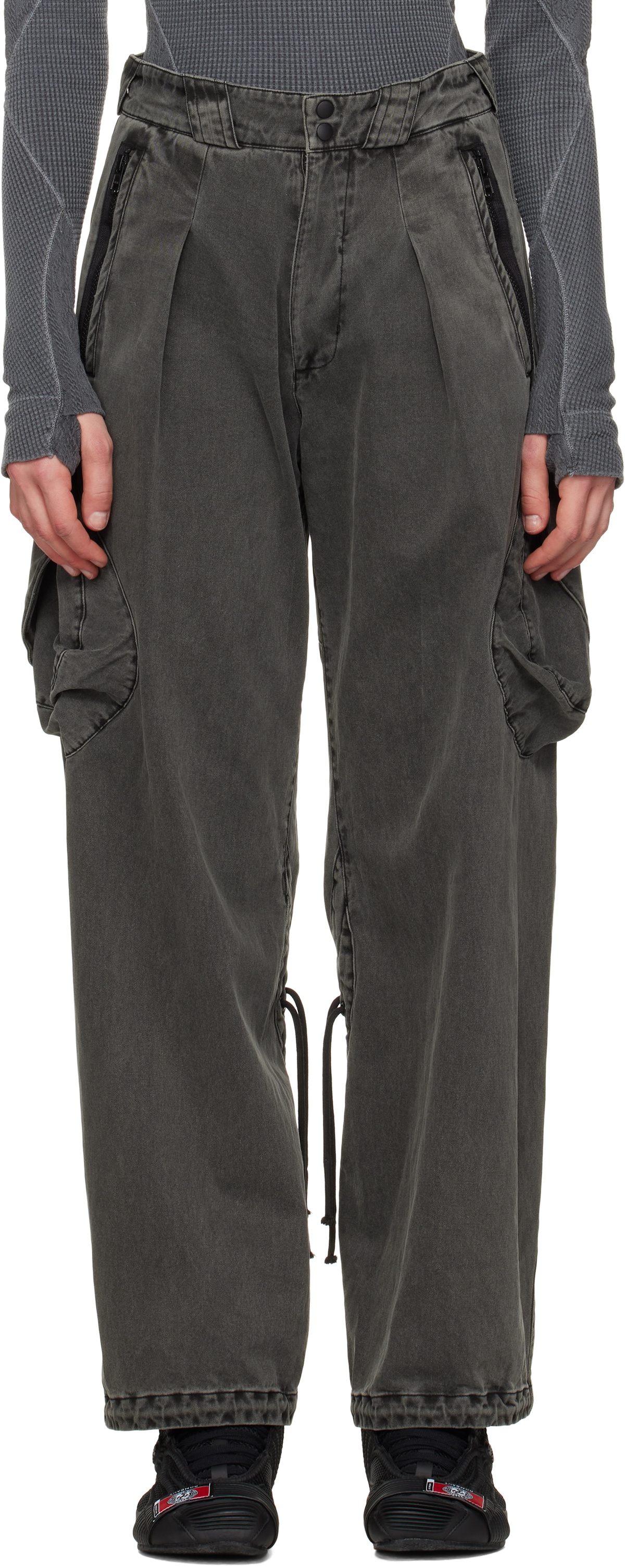 HYEIN SEO Gray Dyed Cargo Pants