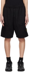 Stone Island Black Mock-Fly Shorts