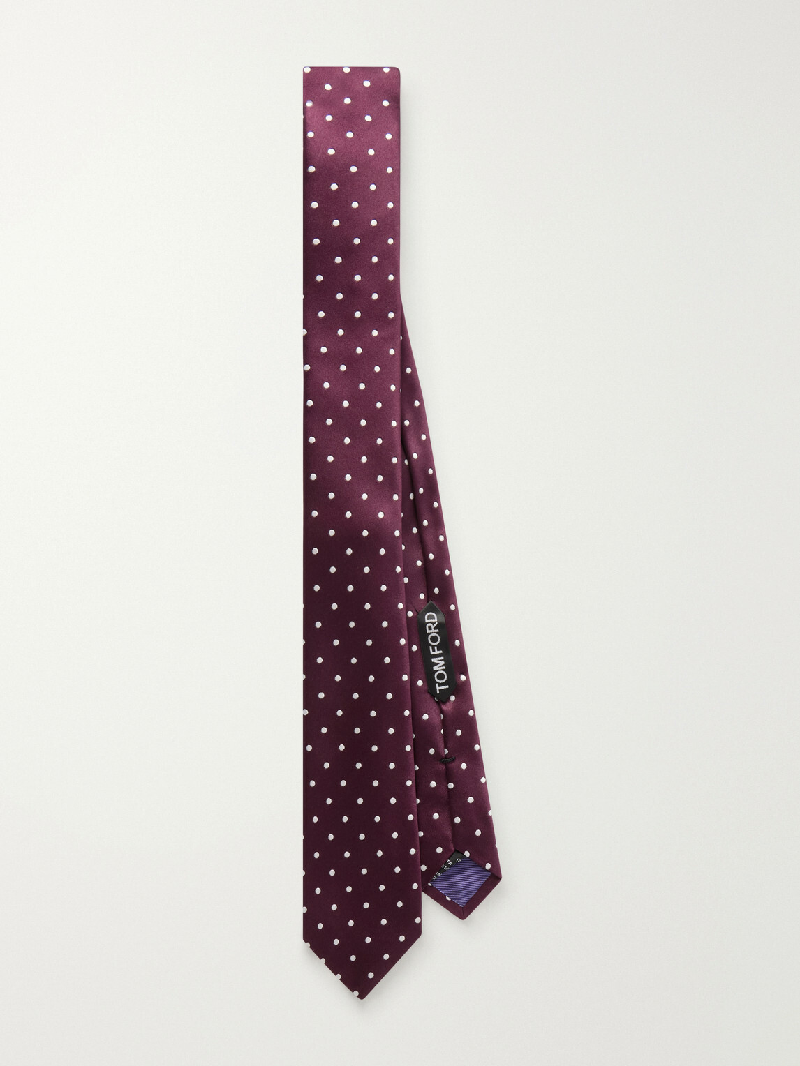 TOM FORD - 6cm Polka-Dot Jacquard Silk-Satin Tie - Purple