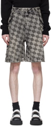 ADER error Gray Tenit Denim Shorts