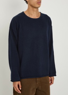 The Elder Statesman Nora Cotton Jumper Navy
