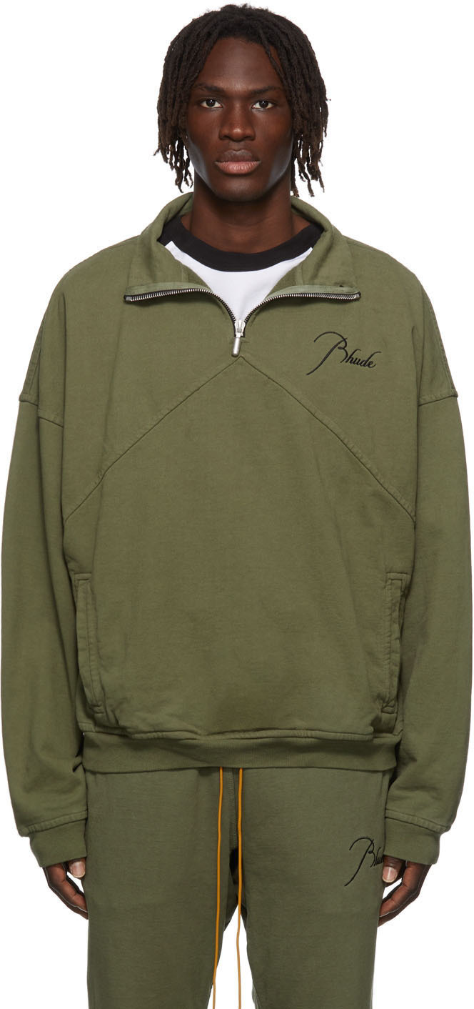 Rhude Embroidered Quarter-Zip Sweater Rhude