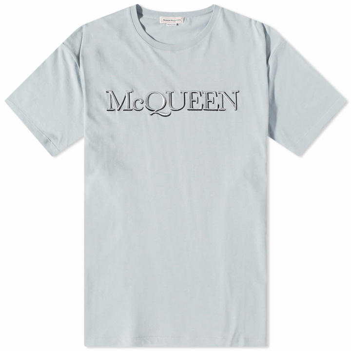 Photo: Alexander McQueen Men's Logo T-Shirt in Dove Grey/Mix