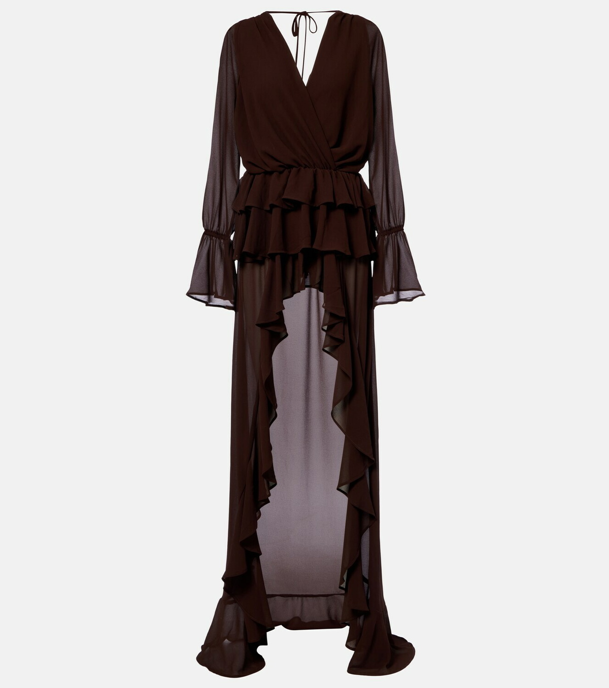 Bananhot Giselle asymmetric tiered maxi dress