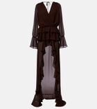 Bananhot Giselle asymmetric tiered maxi dress