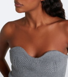 Jil Sander Wool-blend bustier top