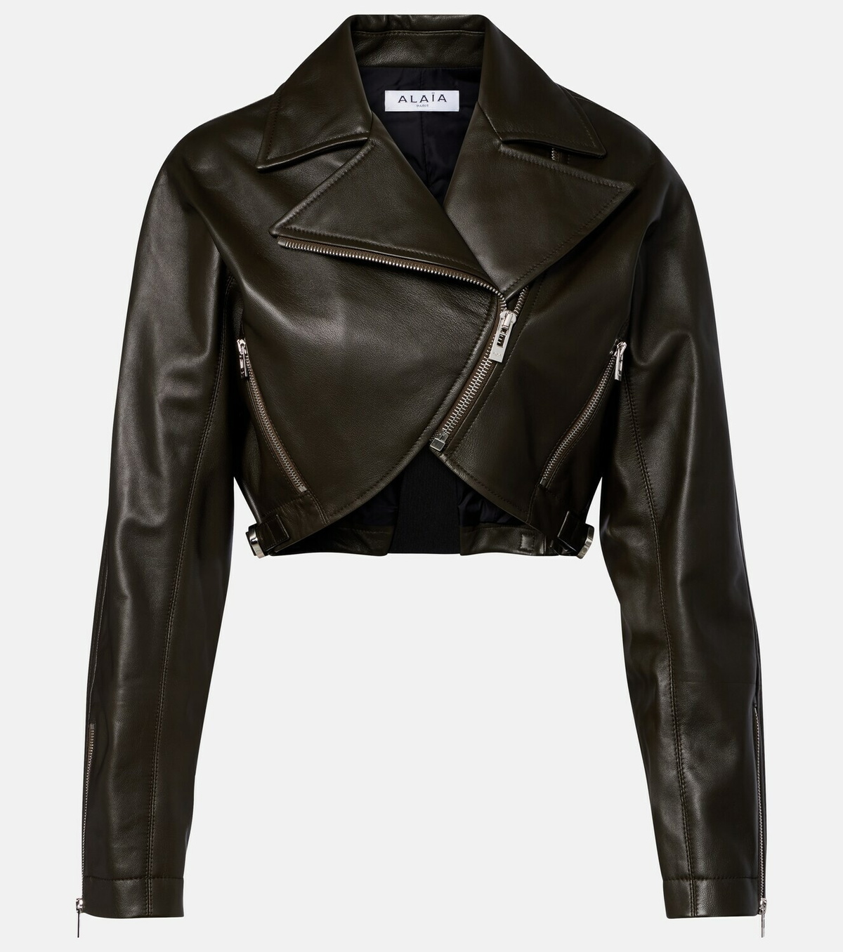 Alaïa Cropped leather biker jacket