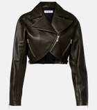 Alaïa Cropped leather biker jacket