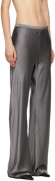 Silk Laundry Gray Bias-Cut Lounge Pants