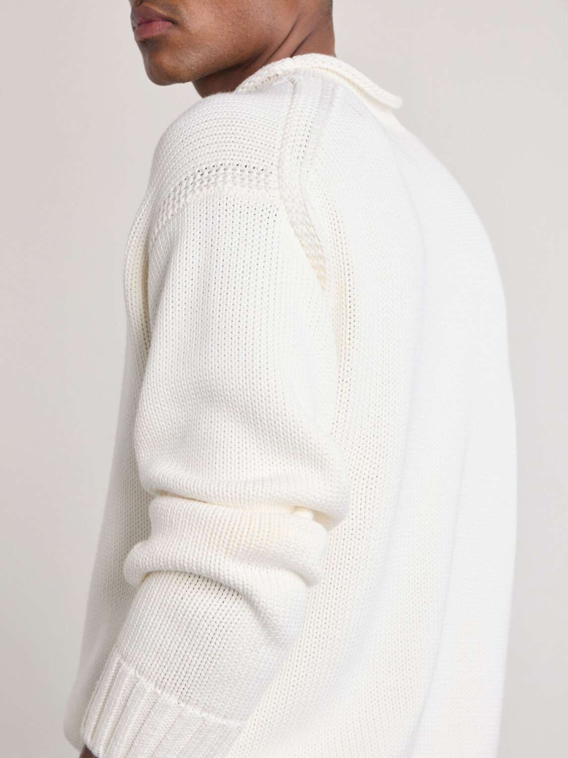Ralph Lauren Purple label - Knitted Cotton Sweater - White