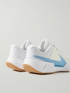 Nike Tennis - GP Challenge Pro Rubber-Trimmed Faux Suede and Mesh Sneakers - White