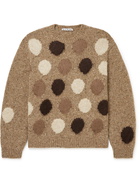 Acne Studios - Oversized Polka-Dot Intarsia Wool Sweater - Brown