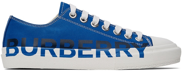 Photo: Burberry Blue Logo Print Sneakers