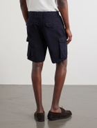Slowear - Straight-Leg Cotton and Linen-Blend Shorts - Blue