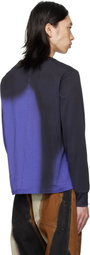 Eckhaus Latta Black & Blue Lapped Long Sleeve T-shirt