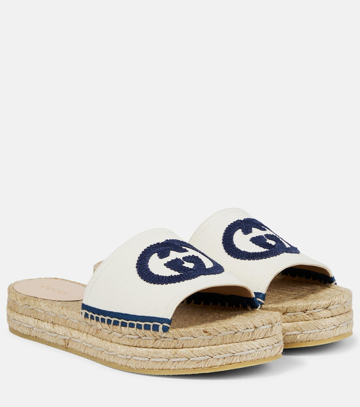 Gucci - Interlocking G espadrille slides Gucci