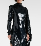 Stella McCartney Draped sequined minidress