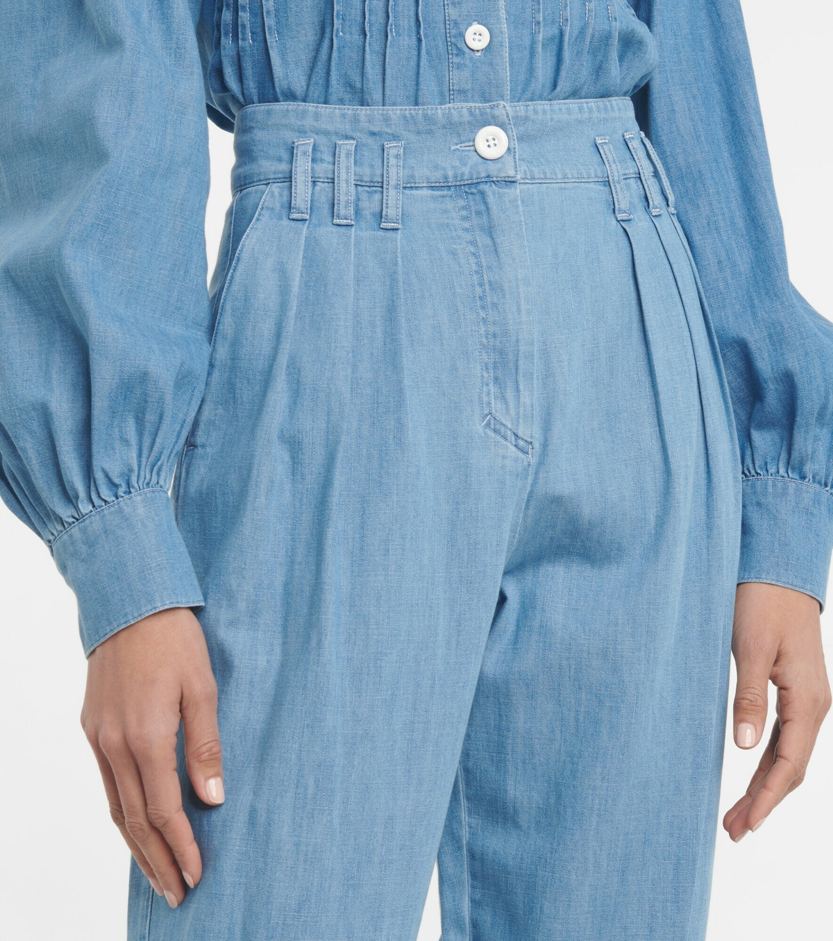 See By Chloe Highrise pleated tapered jeans See by Chloe