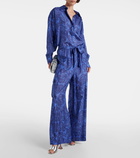 Zimmermann Ottie paisley silk habotai wide-leg pants