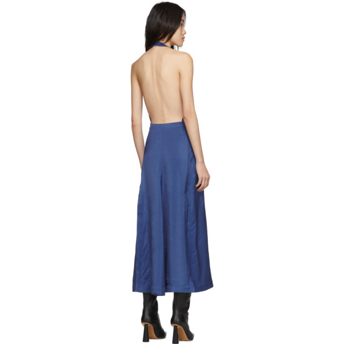 jacquemus blue dress Jacquemus - The Drapeado Dress - Dark Navy