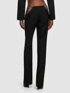 STELLA MCCARTNEY - Straight Wool Pants W/ Chain Details