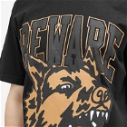 MARKET Men's Classic Beware T-Shirt in Washed Black