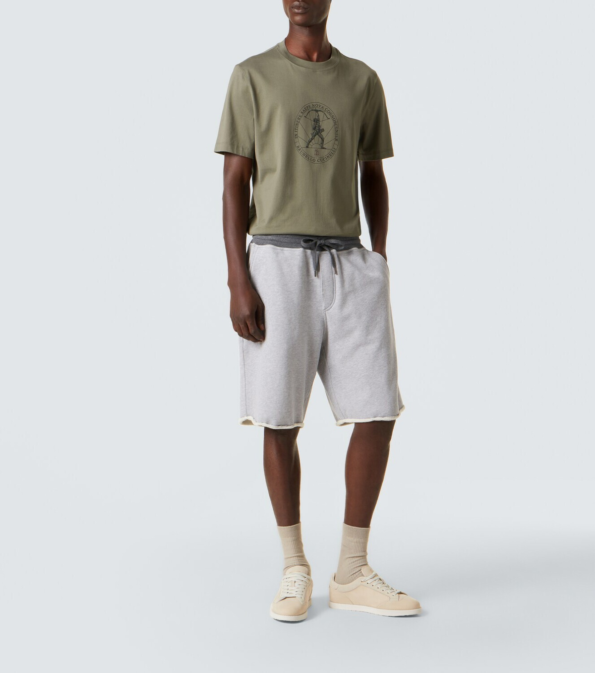 Brunello Cucinelli Printed cotton jersey T-shirt