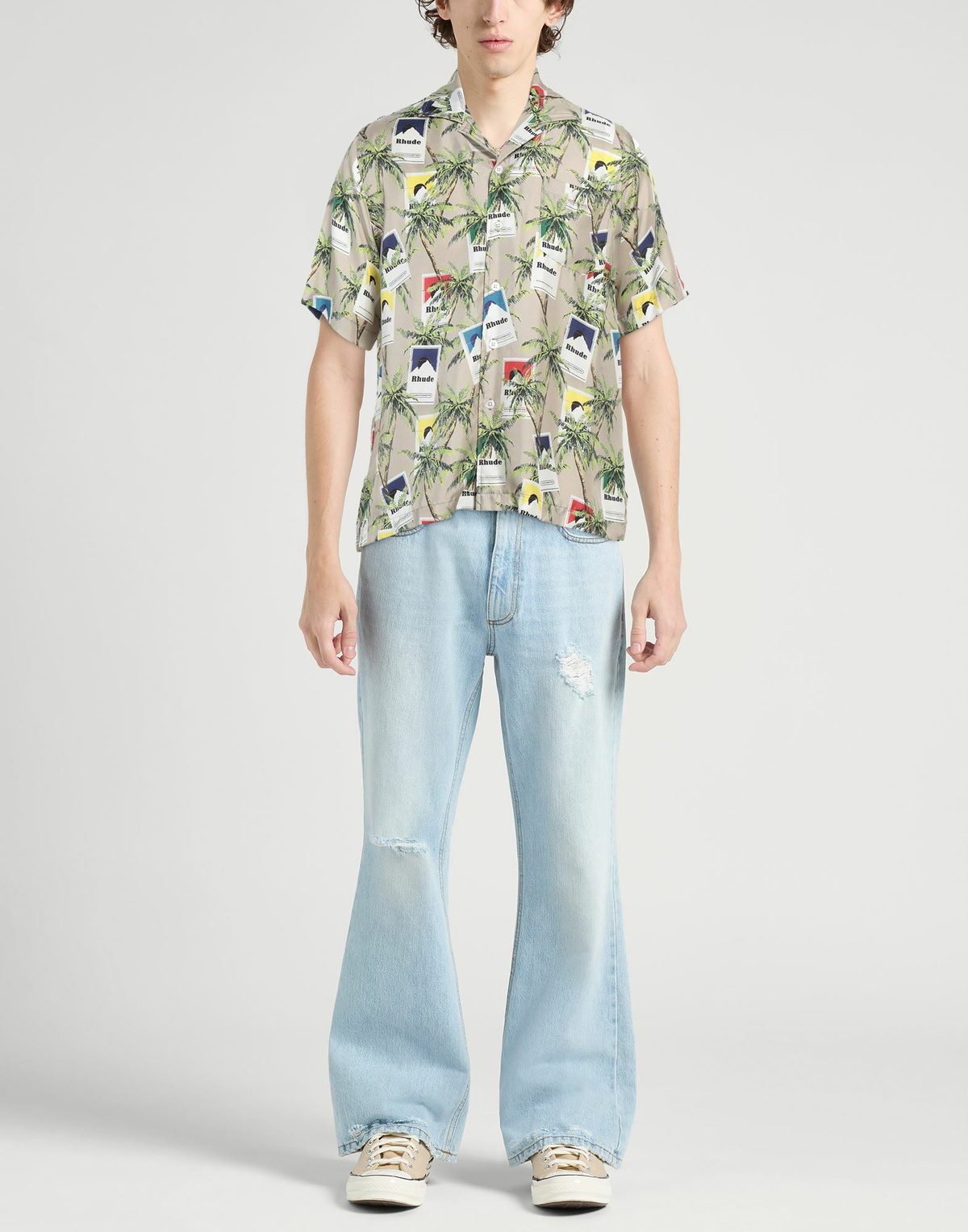 Rhude Mens Shirt Taupe