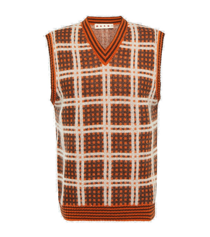Photo: Marni Checked wool-blend sweater vest