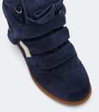 Isabel Marant Beckett leather and suede wedge sneakers
