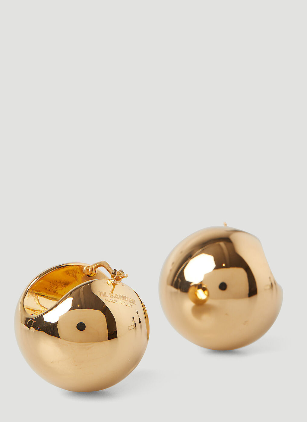 Globe Earrings in Gold Jil Sander