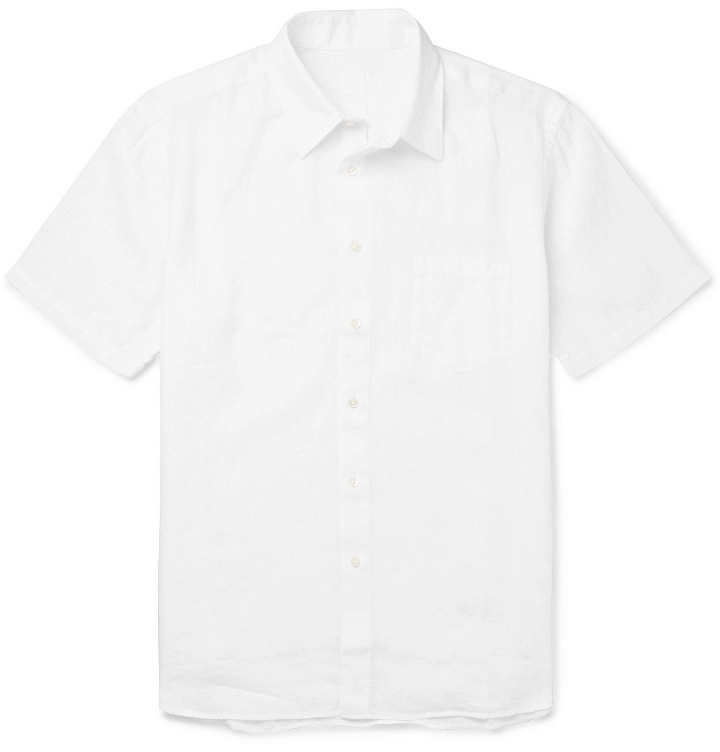 Photo: 120% - Garment-Dyed Linen Shirt - White